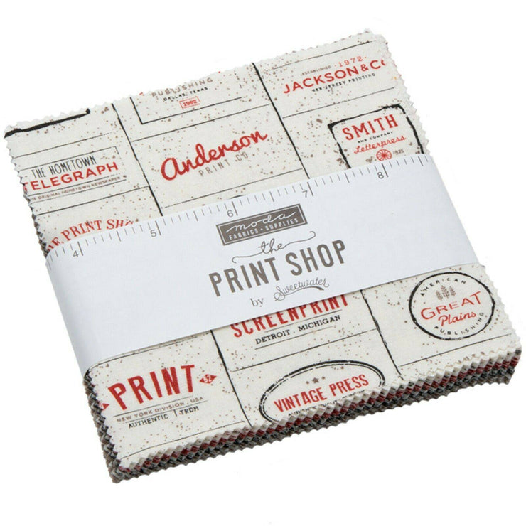 The Print Shop by Sweetwater Charm Pack - Moda Fabrics - Paper Rose Studio