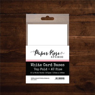 Top Fold White Card Bases - 105x148mm - 20 pieces - 21750 - Paper Rose Studio