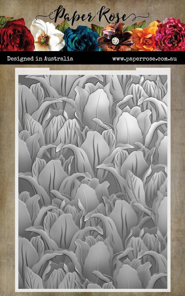 Paper Rose Tulips 3D embossing folder