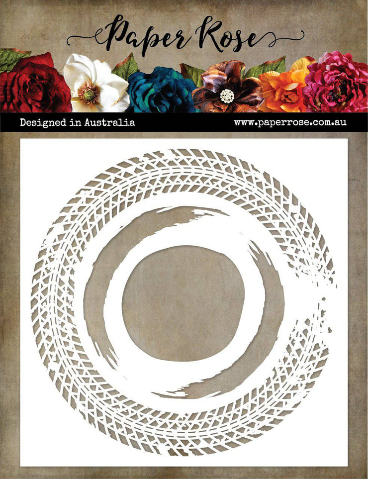 Tyre Track Circle 6x6" Stencil 21540 - Paper Rose Studio