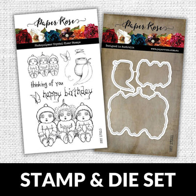 Snugglepot & Cuddlepie 4x6" CLEAR STAMP & DIE SET 17310 17311 DISCONTINUED - Paper Rose Studio