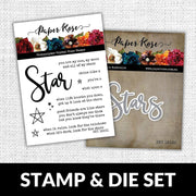 Star Word 4x4 CLEAR STAMP & DIE SET 18162 18231 DISCONTINUED - Paper Rose Studio