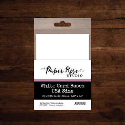 White Card Bases - 4.25x5.5" - 20 pieces - 24256 - Paper Rose Studio