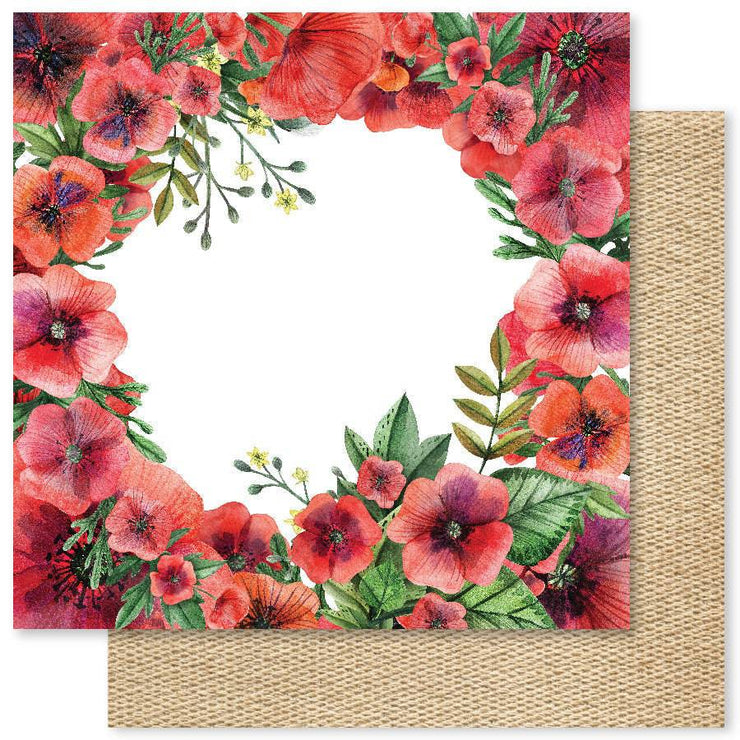 Wild Poppies E 12x12 Paper (12pc Bulk Pack) 22132 - Paper Rose Studio