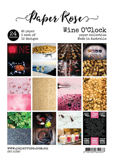 Wine O'Clock A5 24pc Paper Pack 20285 - Paper Rose Studio