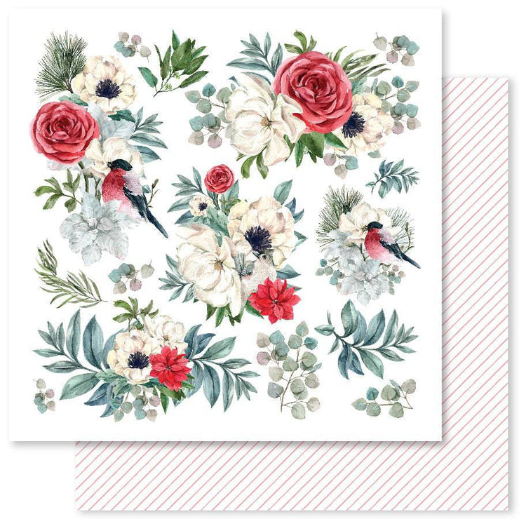 Winter Blooms B 12x12 Paper (12pc Bulk Pack) 22804 - Paper Rose Studio