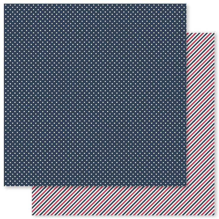 Winter Dots & Stripes A 12x12 Paper (12pc Bulk Pack) 22873 - Paper Rose Studio