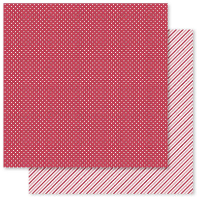 Winter Dots & Stripes B 12x12 Paper (12pc Bulk Pack) 22876 - Paper Rose Studio