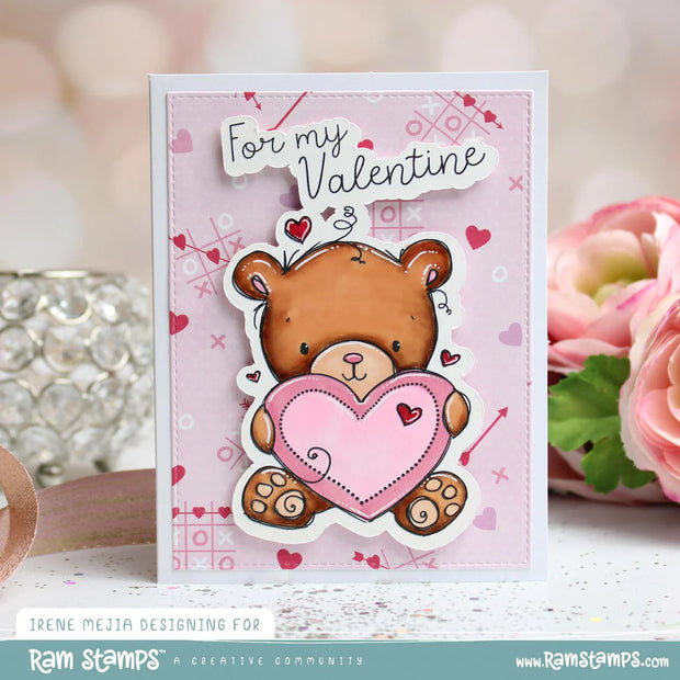 Valentine Bear Clear Stamp 31788 - Paper Rose Studio