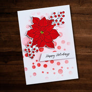 Christmas Poinsettia Clear Stamp Set 30303 - Paper Rose Studio