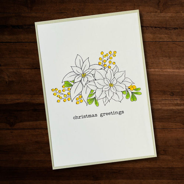 Poinsettia Bouquet Clear Stamp Set 30306 - Paper Rose Studio