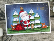 Woodland Santa Be Merry Clear Stamp 30714 - Paper Rose Studio