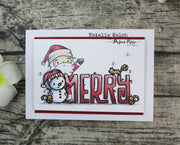 Christmas Merry Word Clear Stamp 31013 - Paper Rose Studio