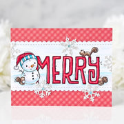 Christmas Merry Word Clear Stamp 31013 - Paper Rose Studio