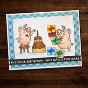 Hogs & Kisses 4x6" Clear Stamp Set 18630 - Paper Rose Studio