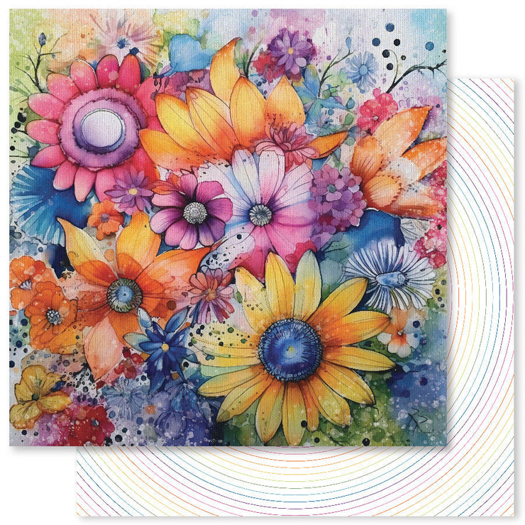 Rainbow Twirl A 12x12 Paper (12pc Bulk Pack) 30432 - Paper Rose Studio