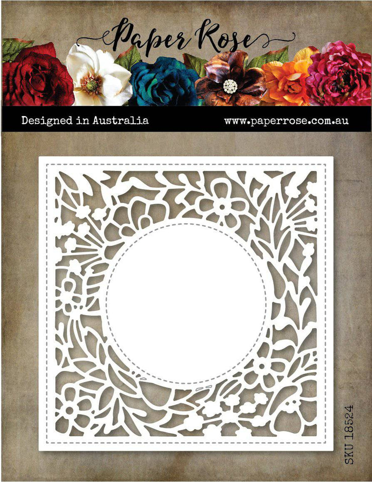 Amberley Floral Square Metal Cutting Die 18524 - Paper Rose Studio