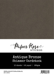 Antique Bronze Shimmer Cardstock A5 10pc 29554 - Paper Rose Studio