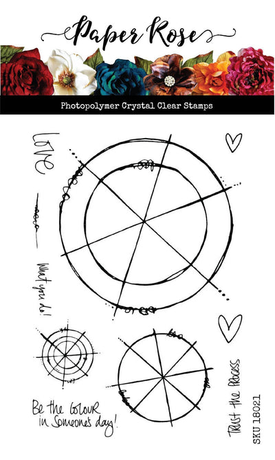 Arty Love Colour Wheel Love 4x6" Clear Stamp Set 18021 - Paper Rose Studio