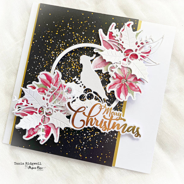 Aussie Christmas - Gum Leaves & Holly Bouquet Small Metal Cutting Die 27394 - Paper Rose Studio