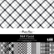 B&W Plaid 12x12 Paper Collection 20508 - Paper Rose Studio