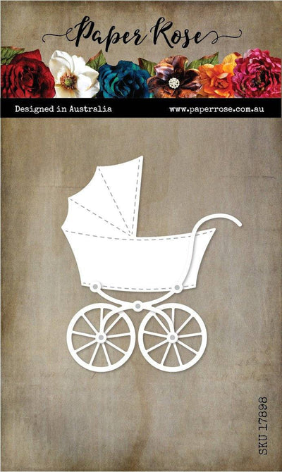 Baby's Pram Carriage Metal Cutting Die 17898 - Paper Rose Studio