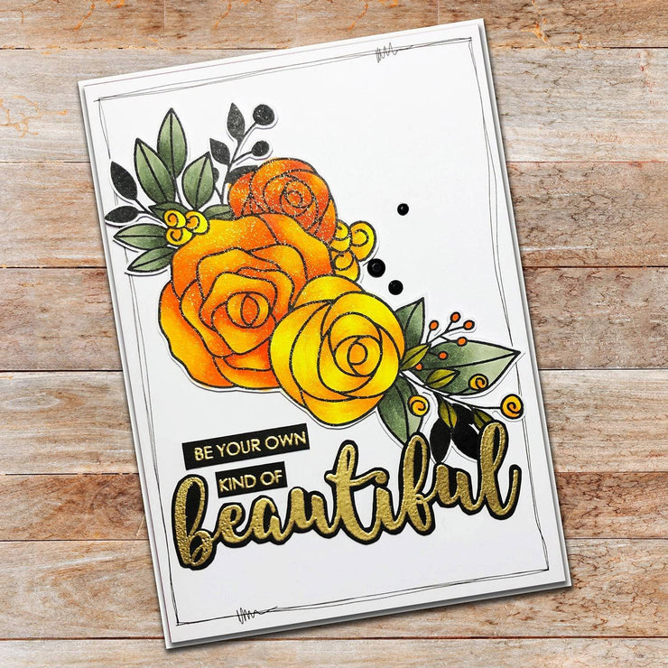 Beautiful Words 4x4"Clear Stamp Set 17985 - Paper Rose Studio