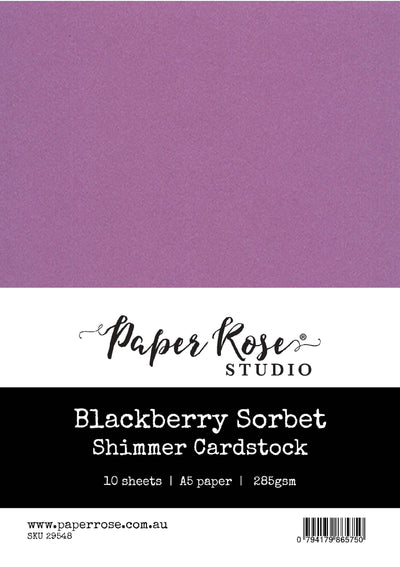 Blackberry Sorbet Shimmer Cardstock A5 10pc 29548 - Paper Rose Studio