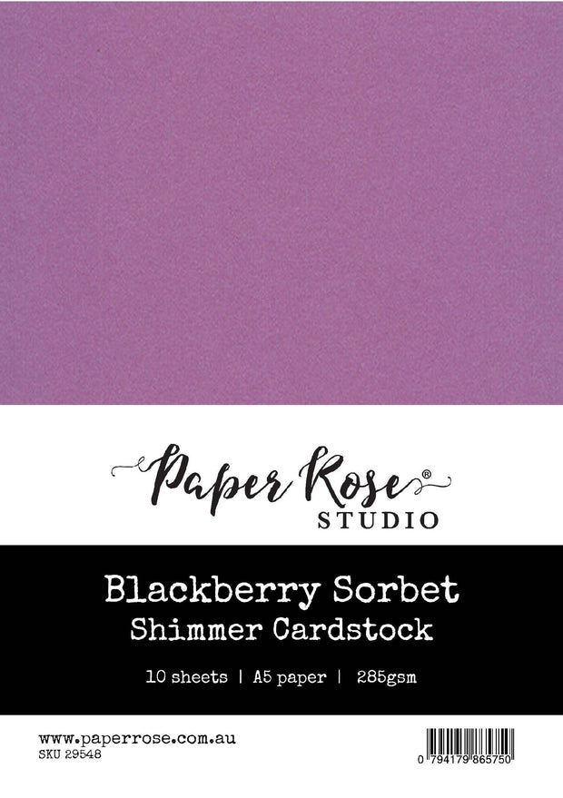 Blackberry Sorbet Shimmer Cardstock A5 10pc 29548 - Paper Rose Studio