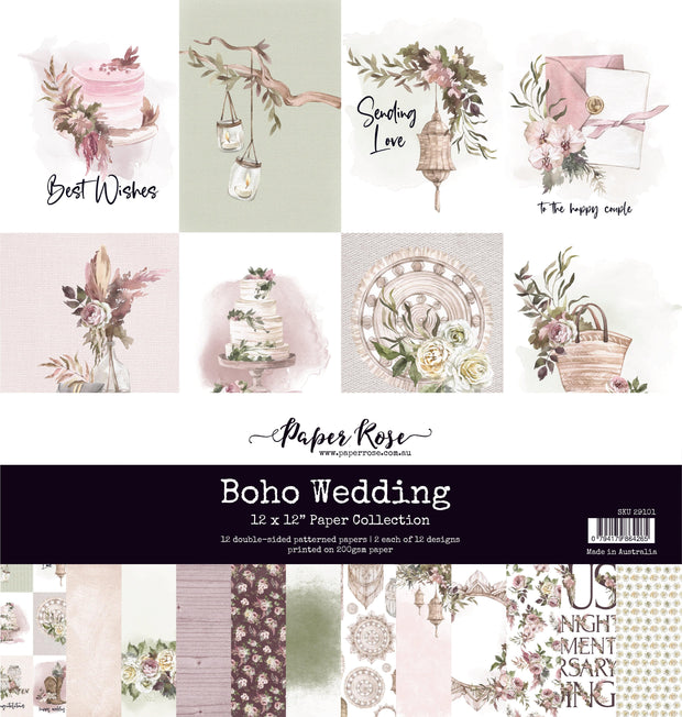 Boho Wedding 12x12 Paper Collection 29101 - Paper Rose Studio