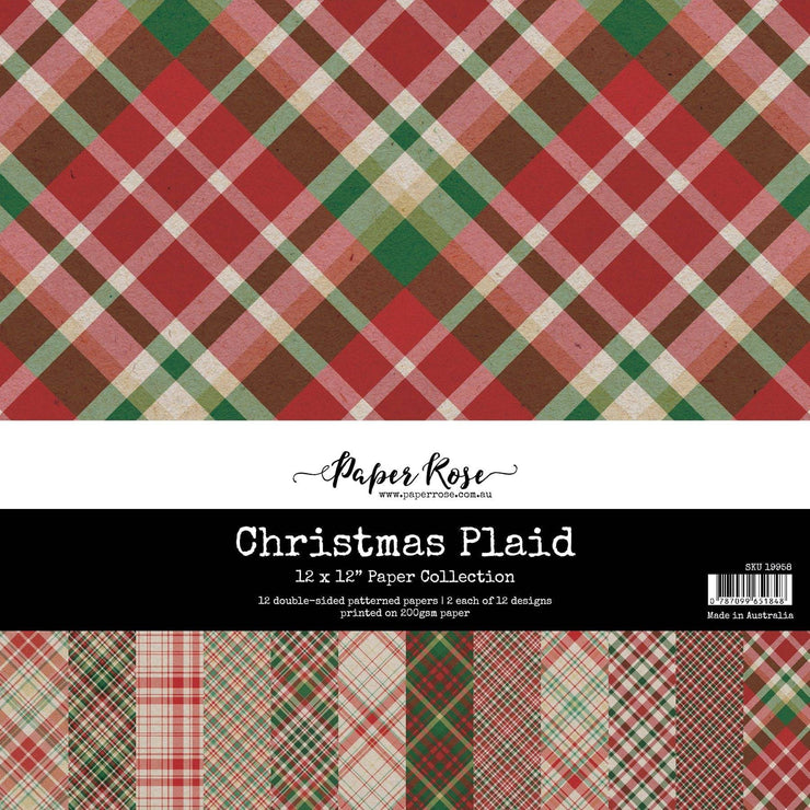 Christmas Plaid 12x12 Paper Collection 19958 - Paper Rose Studio