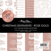 Christmas Sentiments - Rose Gold Foil 6x6 Paper Collection 27283 - Paper Rose Studio