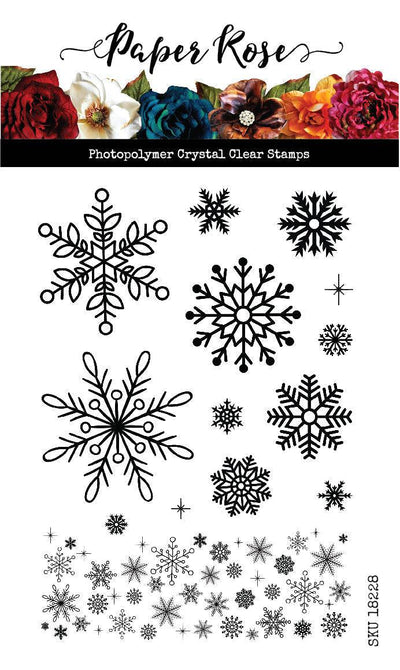 Christmas Snowflakes 4x6" Clear Stamp Set 18228 - Paper Rose Studio