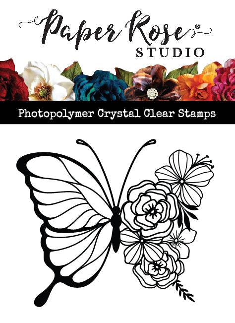 Cleo Floral Butterfly Clear Stamp 24643 - Paper Rose Studio