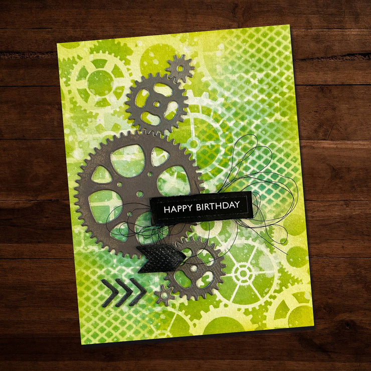 Cog & Track Border Metal Die Set 17871 – Paper Rose Studio