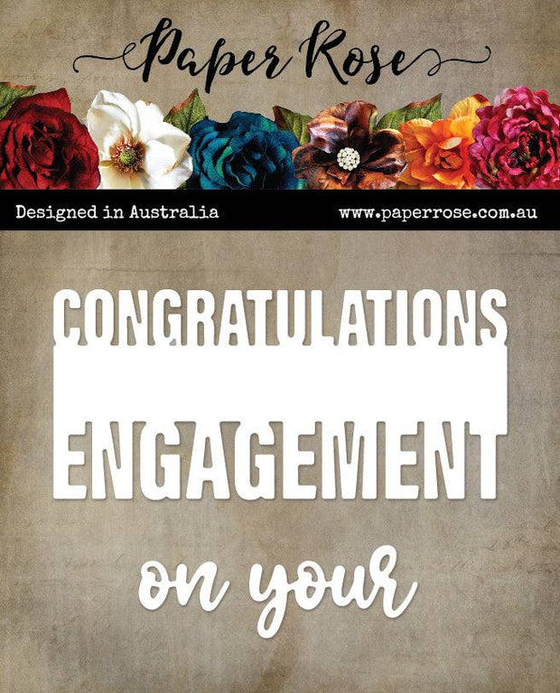 Congratulations on your Engagement Metal Cutting Die 28894 - Paper Rose Studio