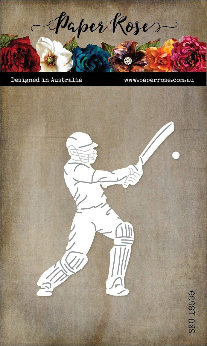 Cricket Player with Bat & Ball Large Metal Cutting Die 18509 - Paper Rose Studio