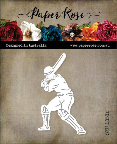 Cricket Player with Bat Large Metal Cutting Die 18512 - Paper Rose Studio