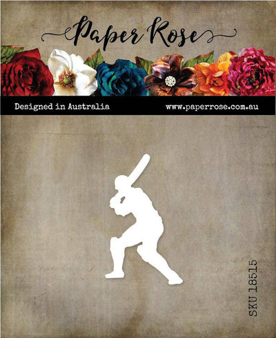 Cricket Player with Bat Small Metal Cutting Die 18515 - Paper Rose Studio