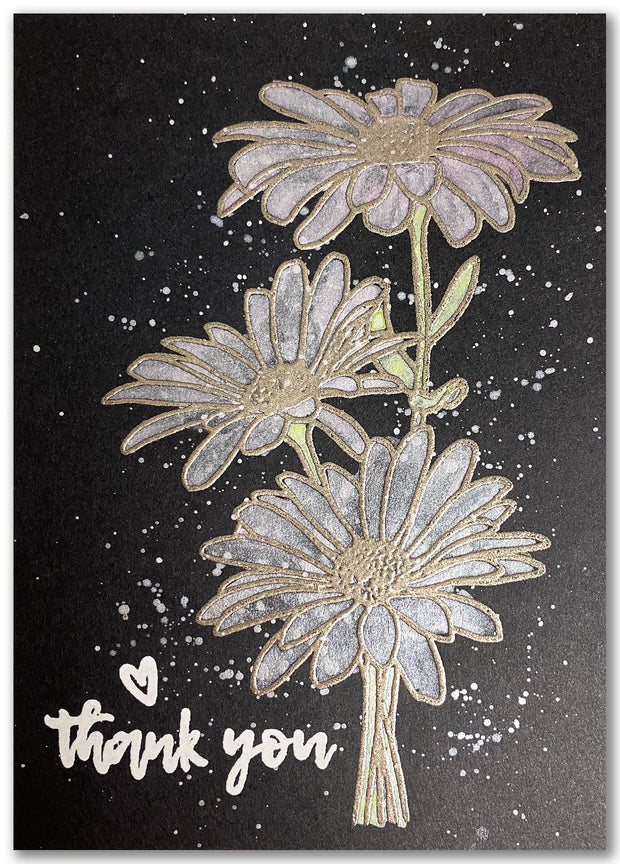 Daisy Bouquet 4x6" Clear Stamp Set 18493 - Paper Rose Studio