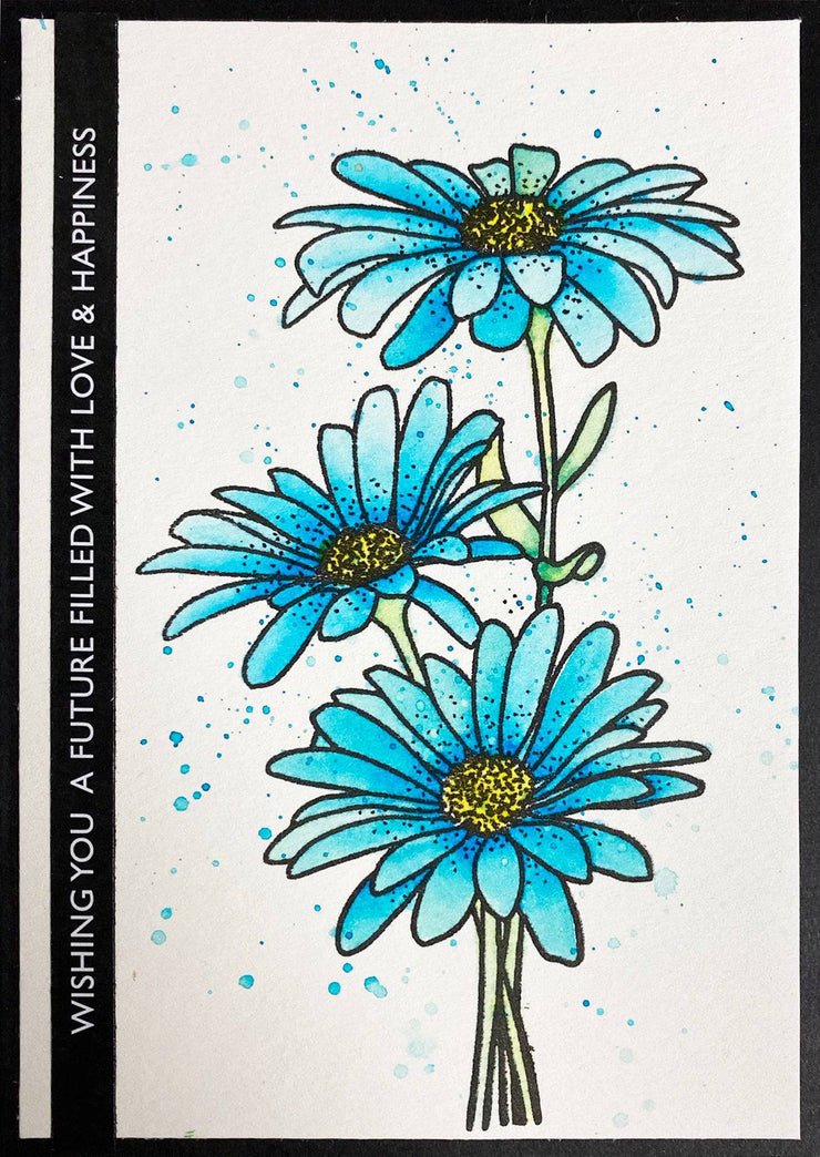 Daisy Bouquet 4x6" Clear Stamp Set 18493 - Paper Rose Studio