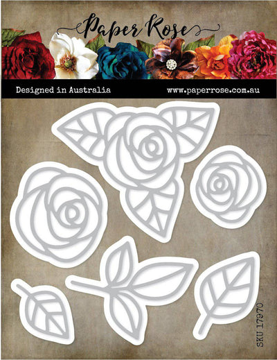Ella's Garden Layering Scribble Roses Metal Die 17970 - Paper Rose Studio