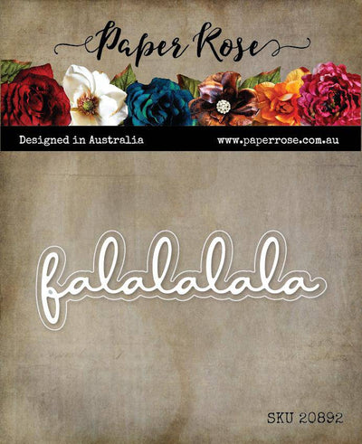 Falalalala Fine Script Layered Metal Cutting Die 20892 - Paper Rose Studio