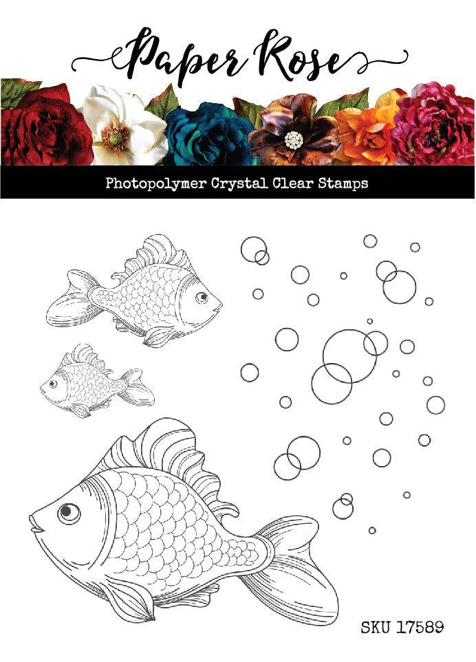 Fish & Bubbles Clear Stamp Set 17589 - Paper Rose Studio