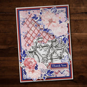 Floral Bike 3x4" Clear Stamp Set 23095 - Paper Rose Studio