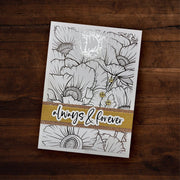 Floral Card Fronts - Silver Foil 12x12 Paper Collection 29317 - Paper Rose Studio