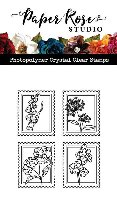 Floral Postage Stamps 1 Clear Stamp 28306 - Paper Rose Studio