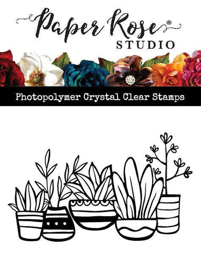 Flower Pot Border 2 Stamp Set 24637 - Paper Rose Studio