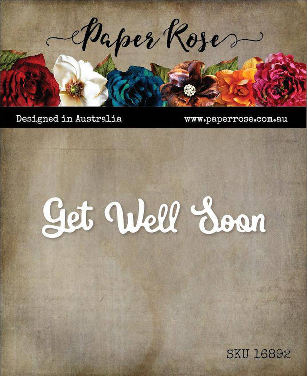 Get Well Soon Small Metal Cutting Die 16892 - Paper Rose Studio