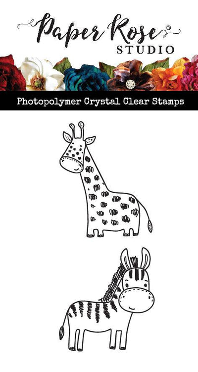 Giraffe & Zebra Clear Stamp 27463 - Paper Rose Studio